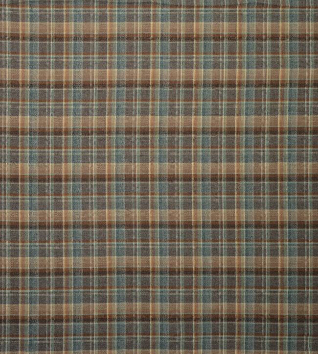 Fyne Fabric by Osborne & Little Charcoal/Chestnut