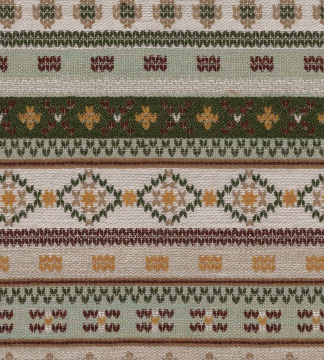 Gaisstein Fabric by MINDTHEGAP Dark Green/Light Green/Burgundy