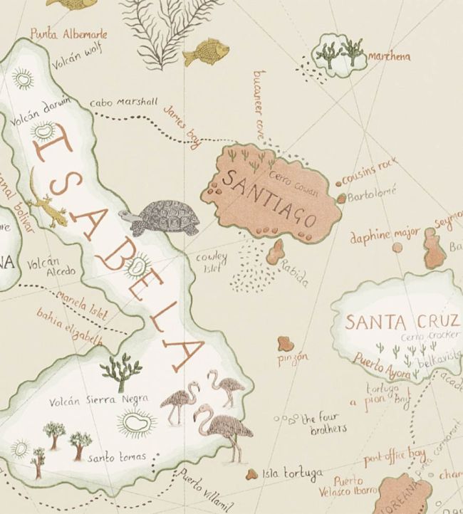 Galapagos Wallpaper by Sanderson Parchment