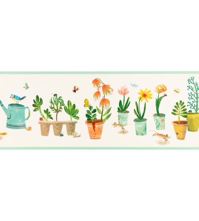 Garden Grow Border Wallpaper by Villa Nova Green