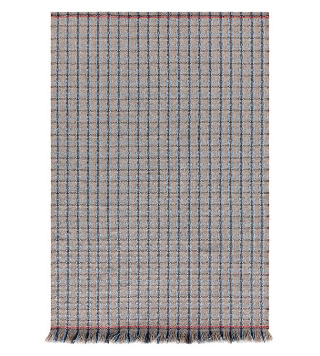 GAN Garden Layers Checks rug Blue 02GA320URG1-90200 Blue