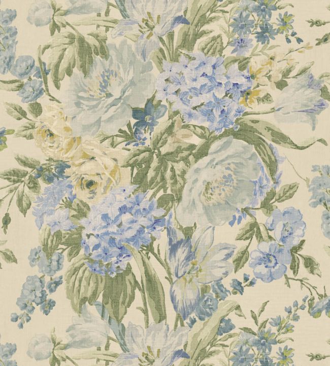 Garden Party Wallpaper by Mulberry Home Blue/Green
