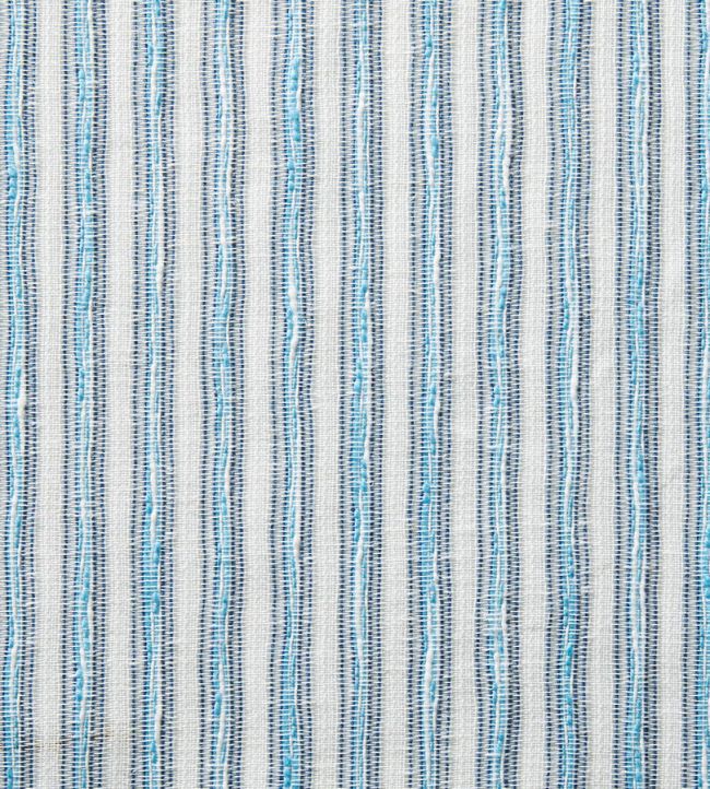 Garden Stripe Fabric by Travers Light Blue