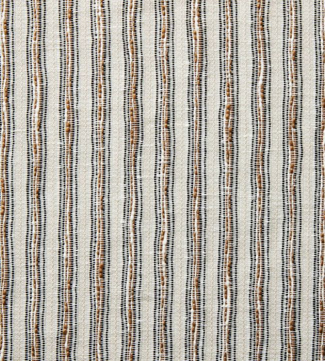 Garden Stripe Fabric by Travers Black