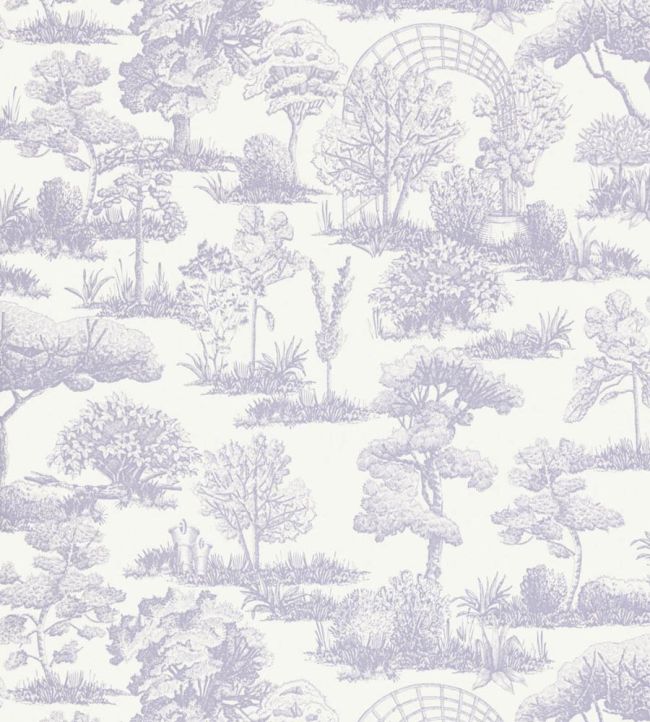 Garden Toile Wallpaper by Scalamandre Lavender