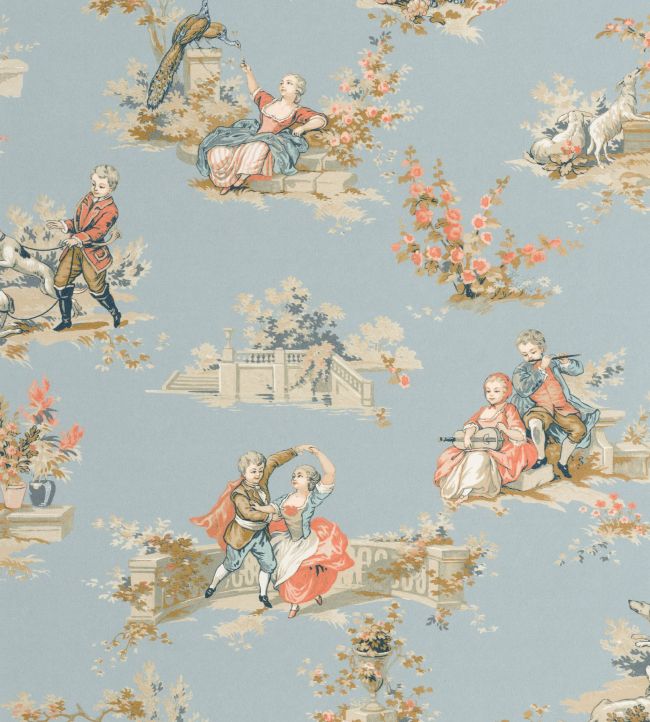 Gavotte Wallpaper by Casadeco Bleu Doux