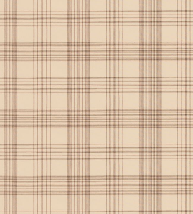 George Check Fabric by George & Minnie Walnut