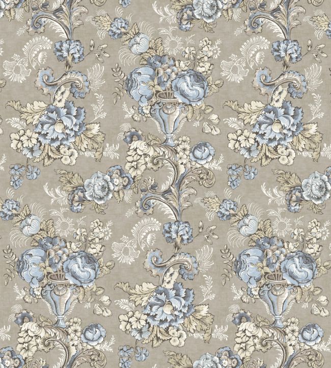 Georgia Fabric by Lewis & Wood Blue Oyster