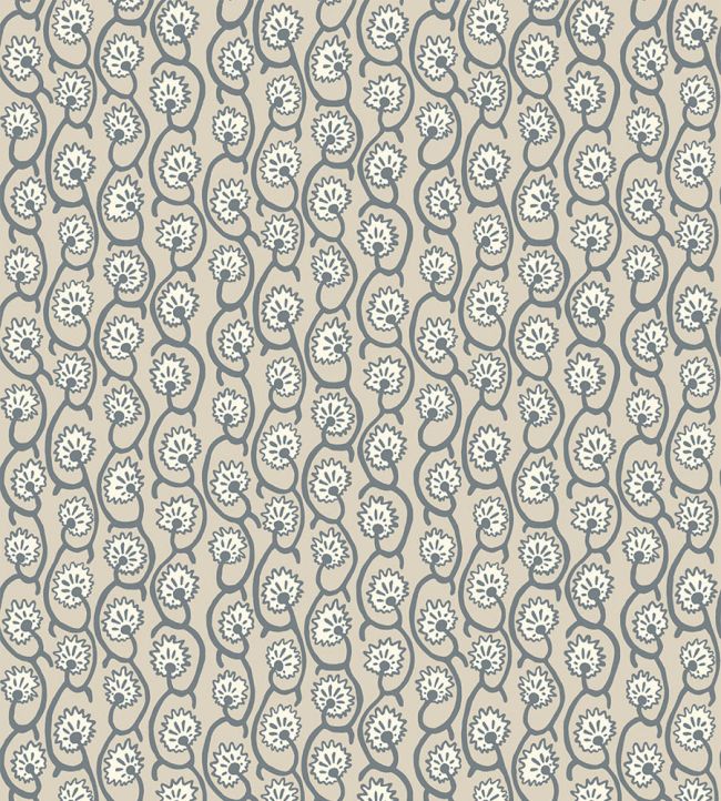 Geranium Stripe Wallpaper by Josephine Munsey Bude Blue/Edge Sand