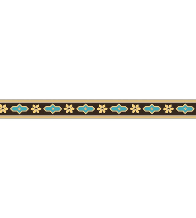 Gerdas Bard Wallpaper by Borastapeter Turquoise/Brown