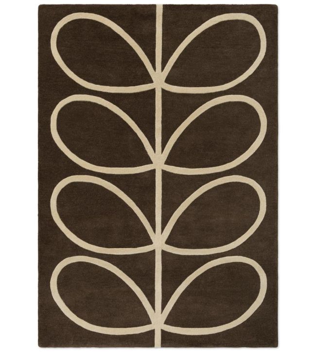 Orla Kiely Giant Linear Stem rug Walnut 59401120180-US Walnut