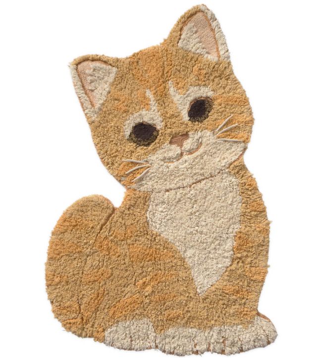 Lorena Canals Ginger the cat rug Chestnut C-GINGER Chestnut