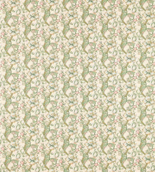 Golden Lily Fabric by Clarke & Clarke Linen/Blush