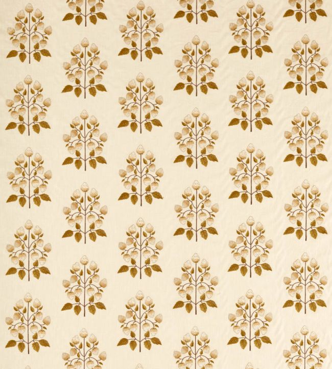 Goldings Hops Fabric by Sanderson Lichen/White Blossom