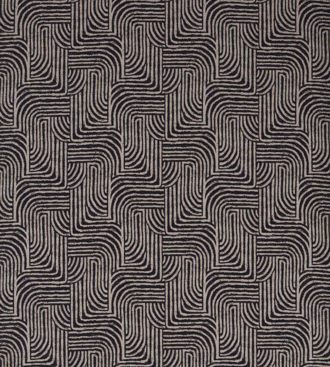 Gormley Jacquard Fabric by Clarke & Clarke Noir