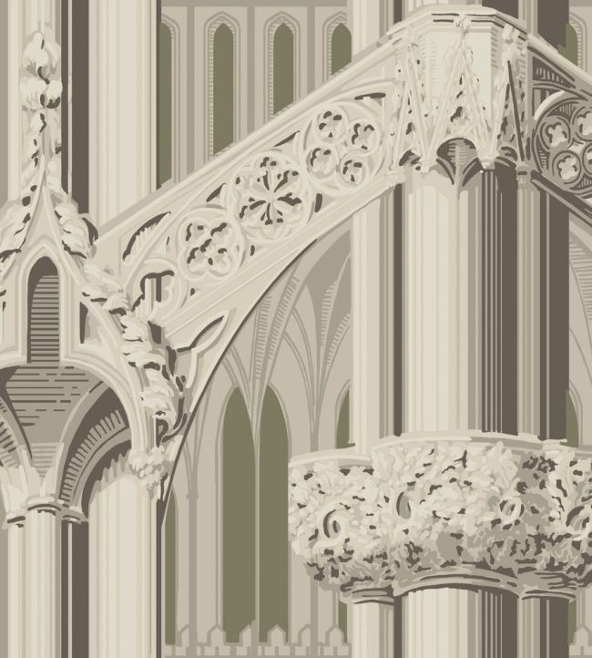 Gothic Wallpaper by Farrow & Ball Brown