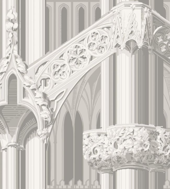 Gothic Wallpaper by Farrow & Ball Grey