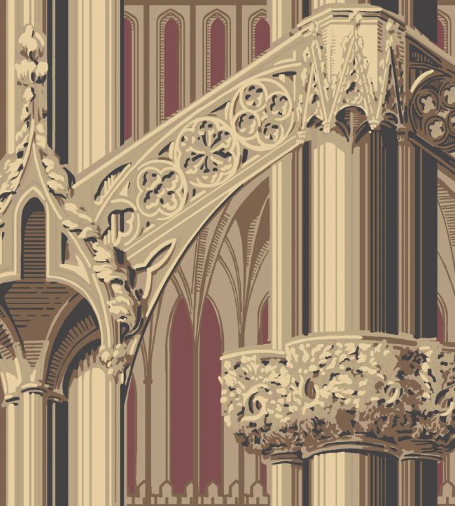 Gothic Wallpaper by Farrow & Ball Red