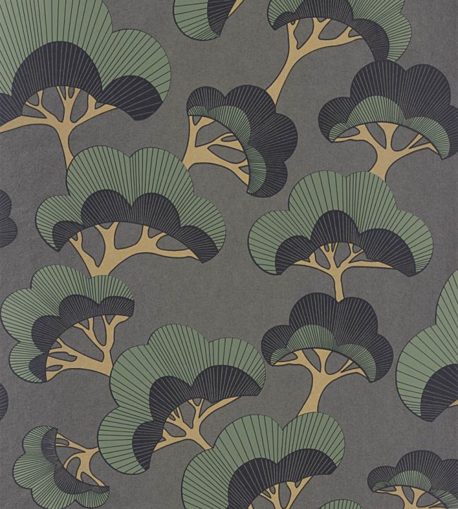 Goyo Matsu Wallpaper by Casadeco Anthracite