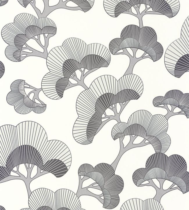 Goyo Matsu Wallpaper by Casadeco Noir Fusain