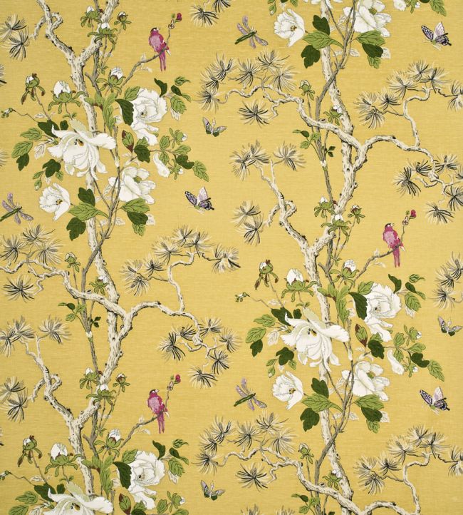 Tree Peony Fabric by GP & J Baker Strong Yellow/Ivory