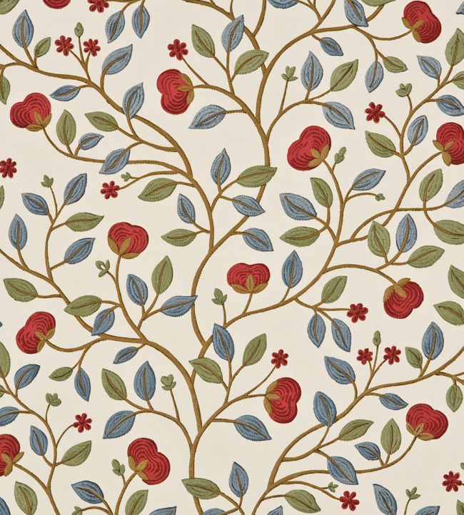 Medlar Wallpaper by GP & J Baker Blue, Red