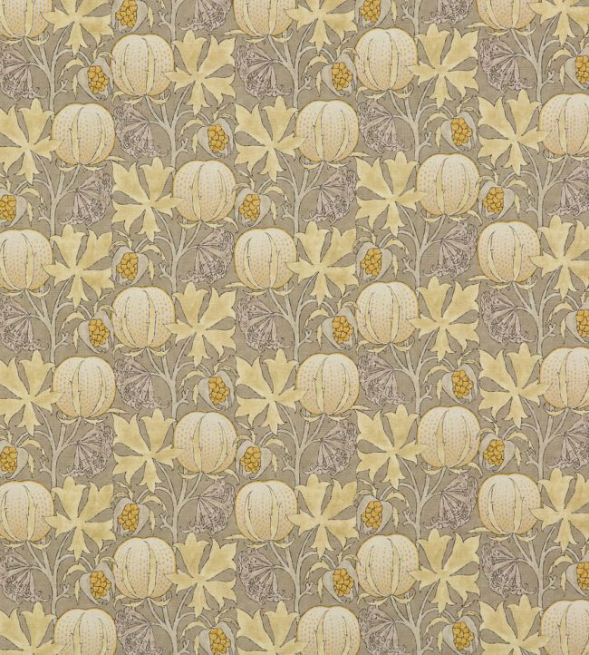 Pumpkins Fabric by GP & J Baker Grey/Ochre