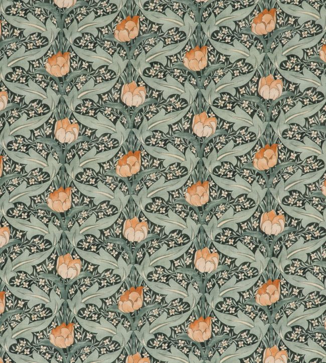 Tulip & Jasmine Fabric by GP & J Baker Teal