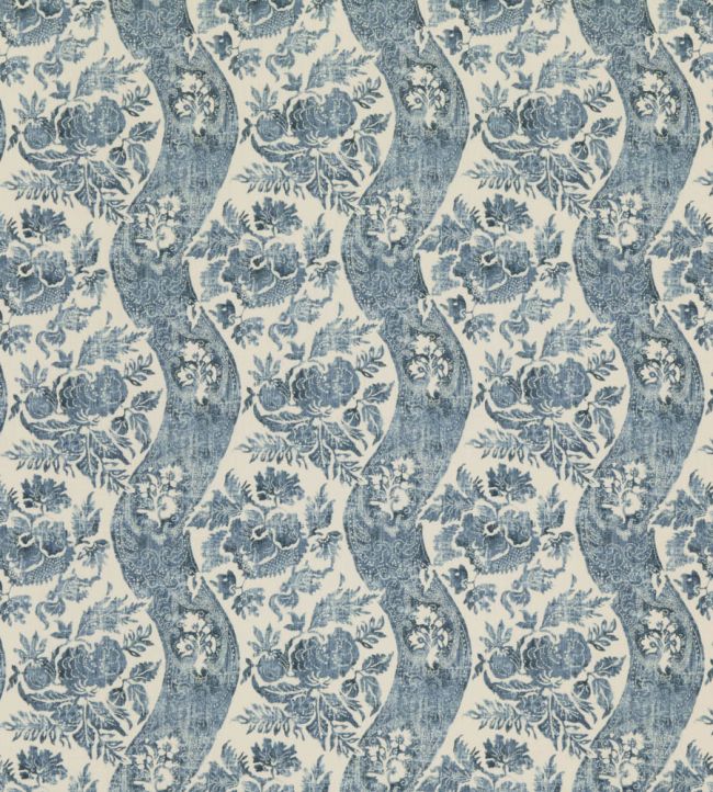 Caldbeck Fabric by GP & J Baker Indigo / Ivory