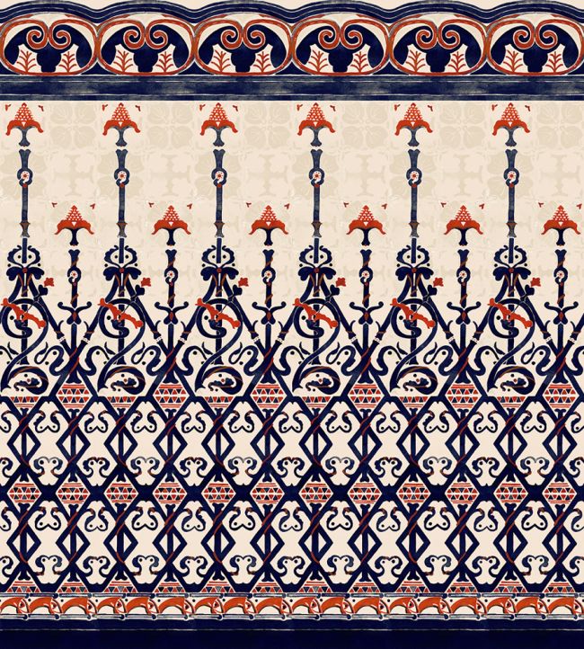 Gracia Mural by Tres Tintas Dark blue