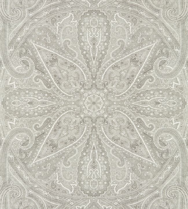Grand Paisley Wallpaper by Zoffany Silver