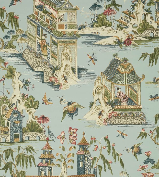Grand Palace Wallpaper by Thibaut Mist