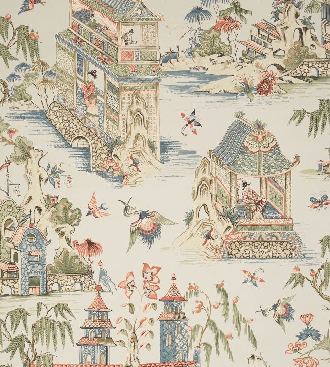 Grand Palace Wallpaper by Thibaut Taupe