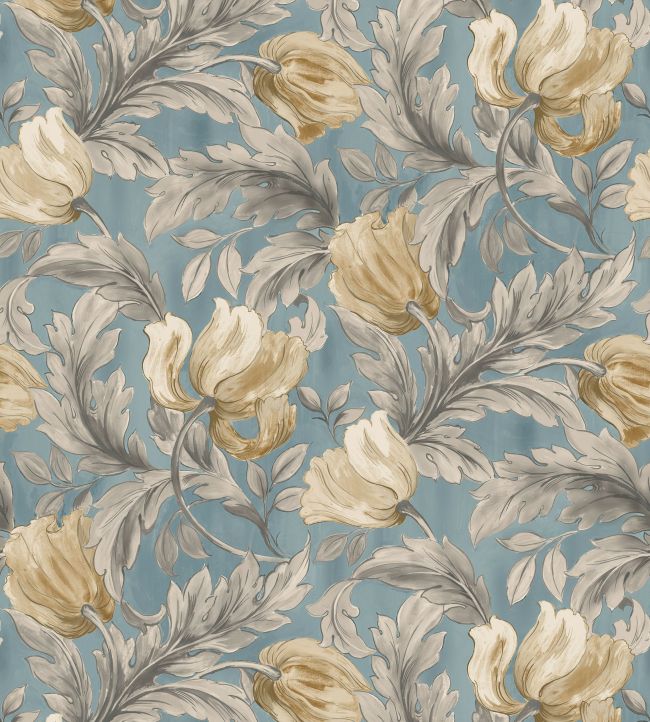 Grande Audley Fabric by Arley House Powder Blue