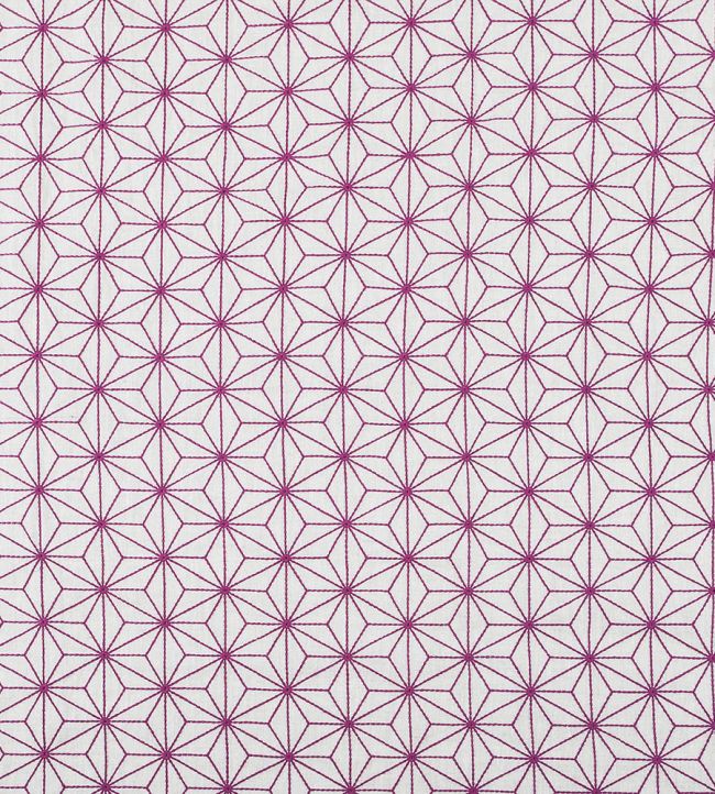 Grande Etoile Fabric by Vanderhurd Cerise/Natural