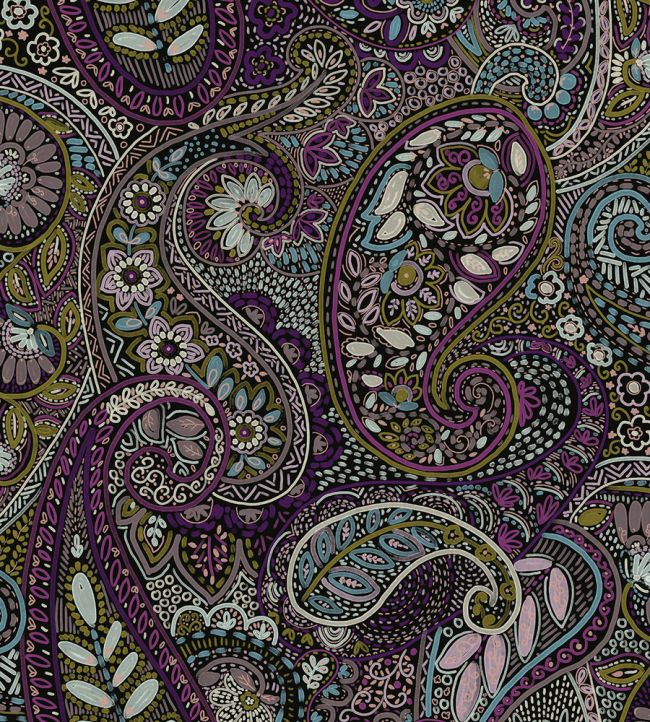 Grande Pashmina Fabric by Arley House Jacaranda