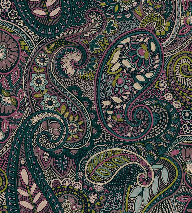Grande Pashmina Fabric by Arley House Teal