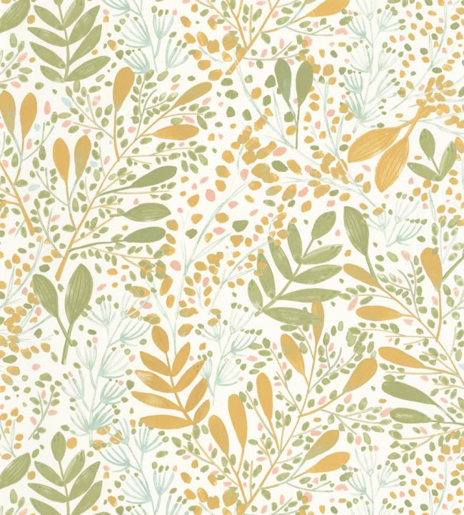 Joy Wallpaper by Caselio Vert Orange