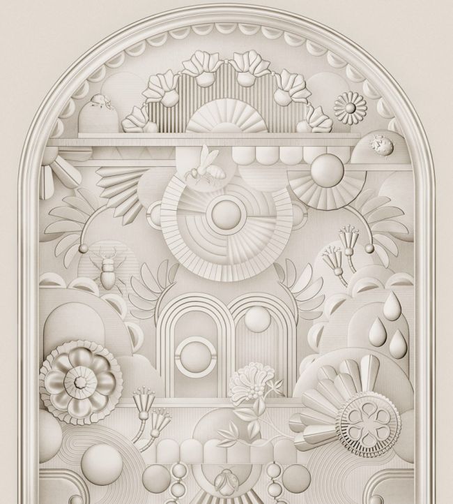 Greenhouse Gathering Arch Mural by Moooi Oyster White