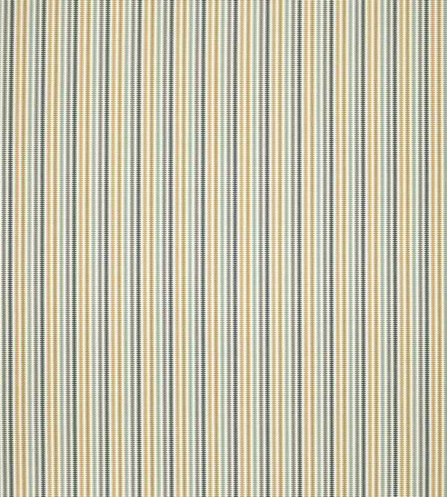 Grove Stripe Fabric by Clarke & Clarke Forest/Mustard/Sage