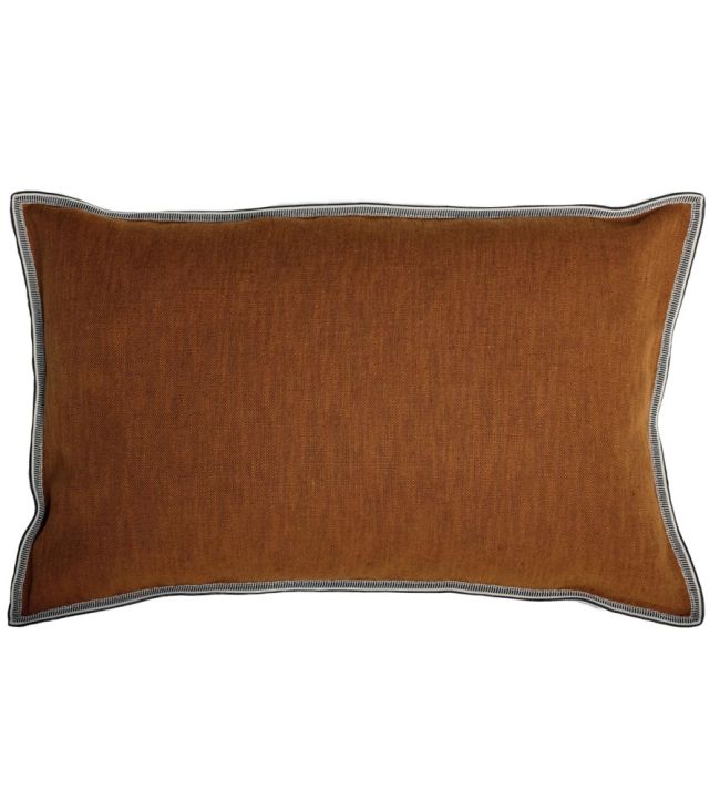 Guethary Cushion 30 x 50cm by Maison Casamance Terre De Sienne