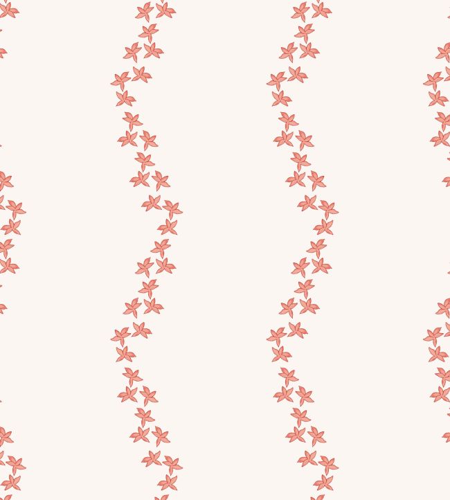 Guirlande Wallpaper by Ottoline Coral