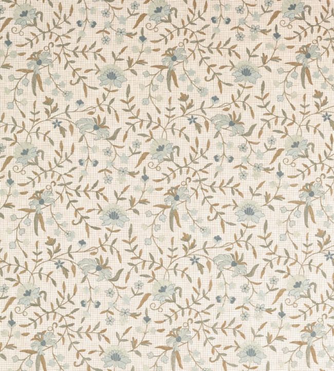 Habington Fabric by Sanderson Porcelain/Thyme