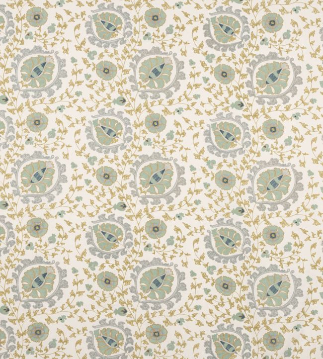 Hailsham Fabric by Colefax and Fowler Aqua