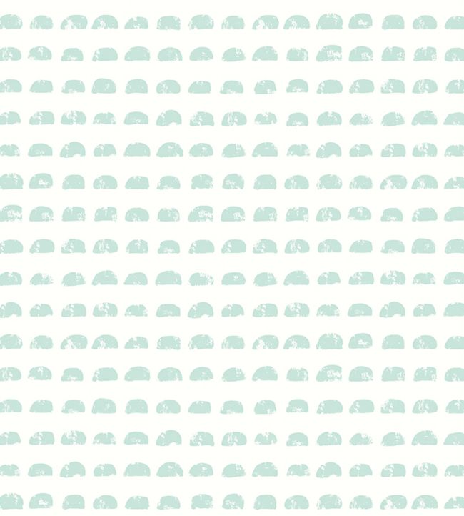 Hale Bale Wallpaper by Ohpopsi Soft Teal