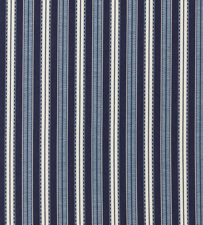 Hammersmith Woven Stripe Outdoor Fabric by Morris & Co Indigo
