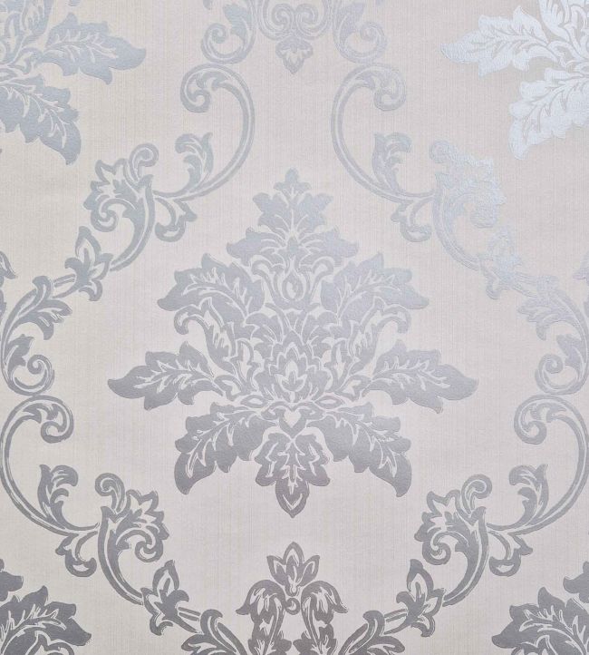 Hampton Wallpaper by 1838 Wallcoverings Silver