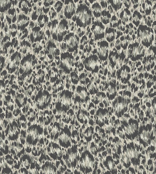 Hand Painted Leopard Wallpaper by Cole & Son Grey & Metallic Silver