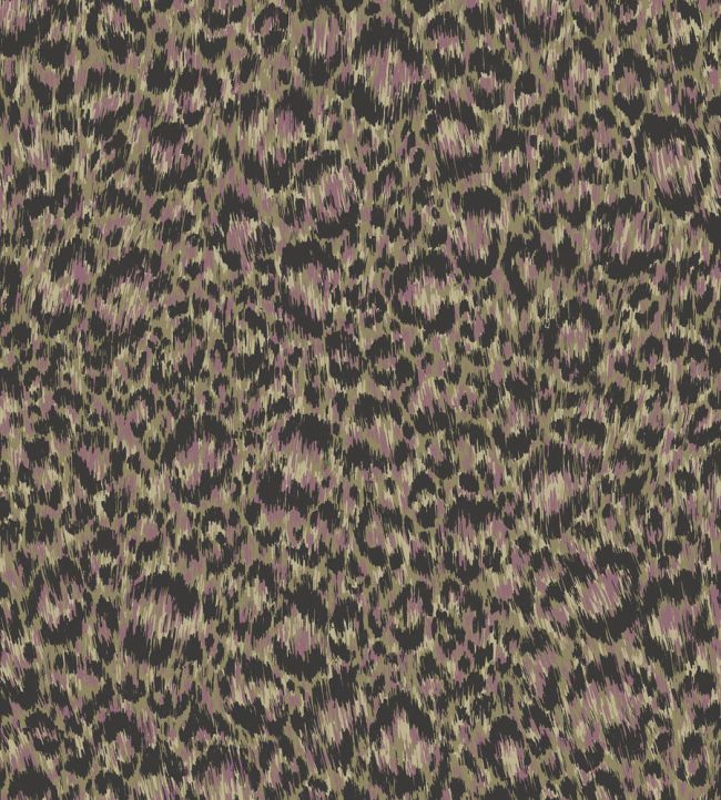 Hand Painted Leopard Wallpaper by Cole & Son Moss & Mauve