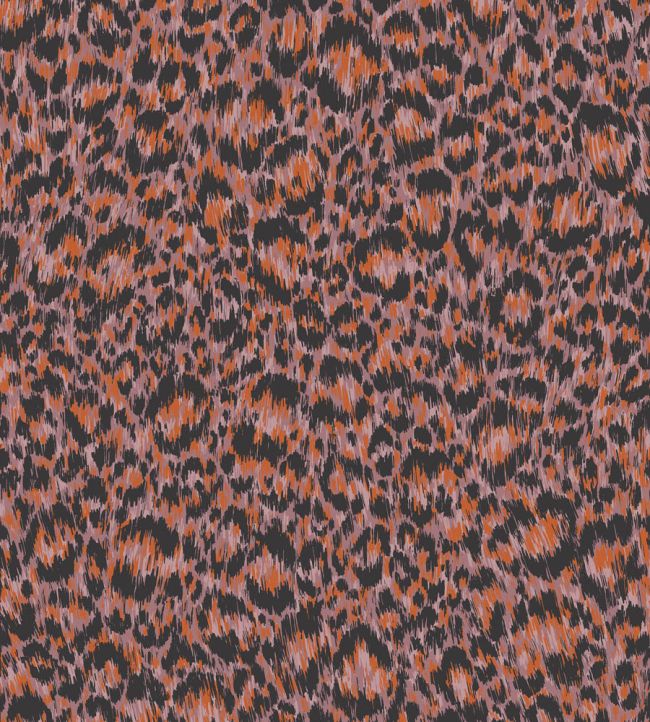 Hand Painted Leopard Wallpaper by Cole & Son Rose & Tangerine